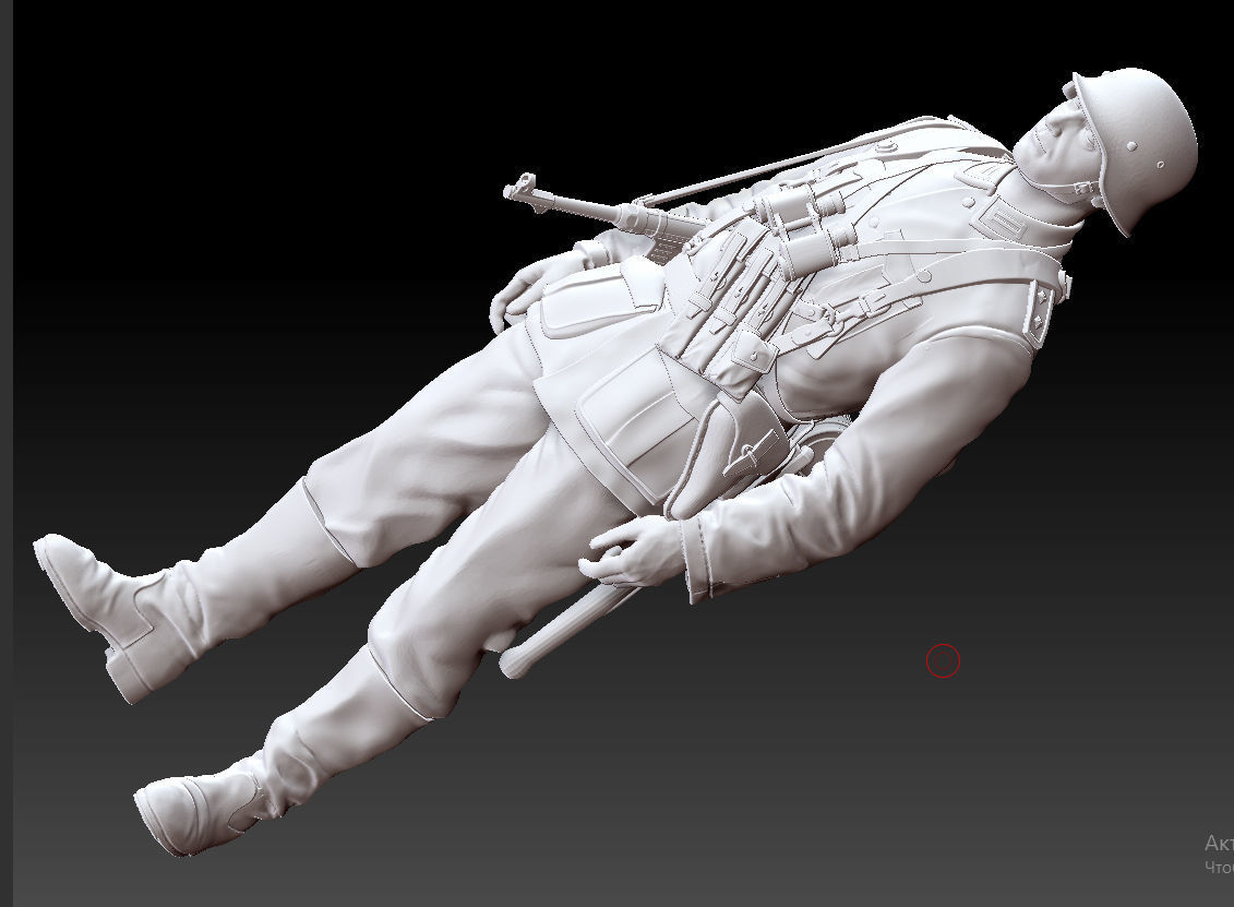 German officer 3D print model_10