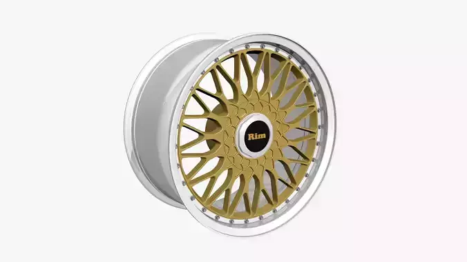 Rim Model gold wheel 3D model