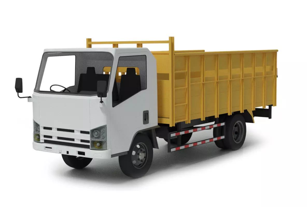 Wooden Truck  3D model_0