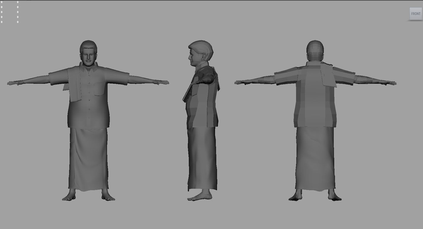 traditional dress man final  3d model 3D model_3