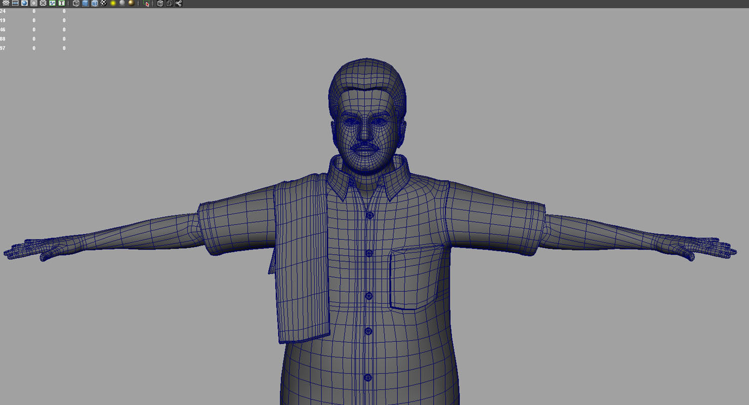 traditional dress man final  3d model 3D model_7