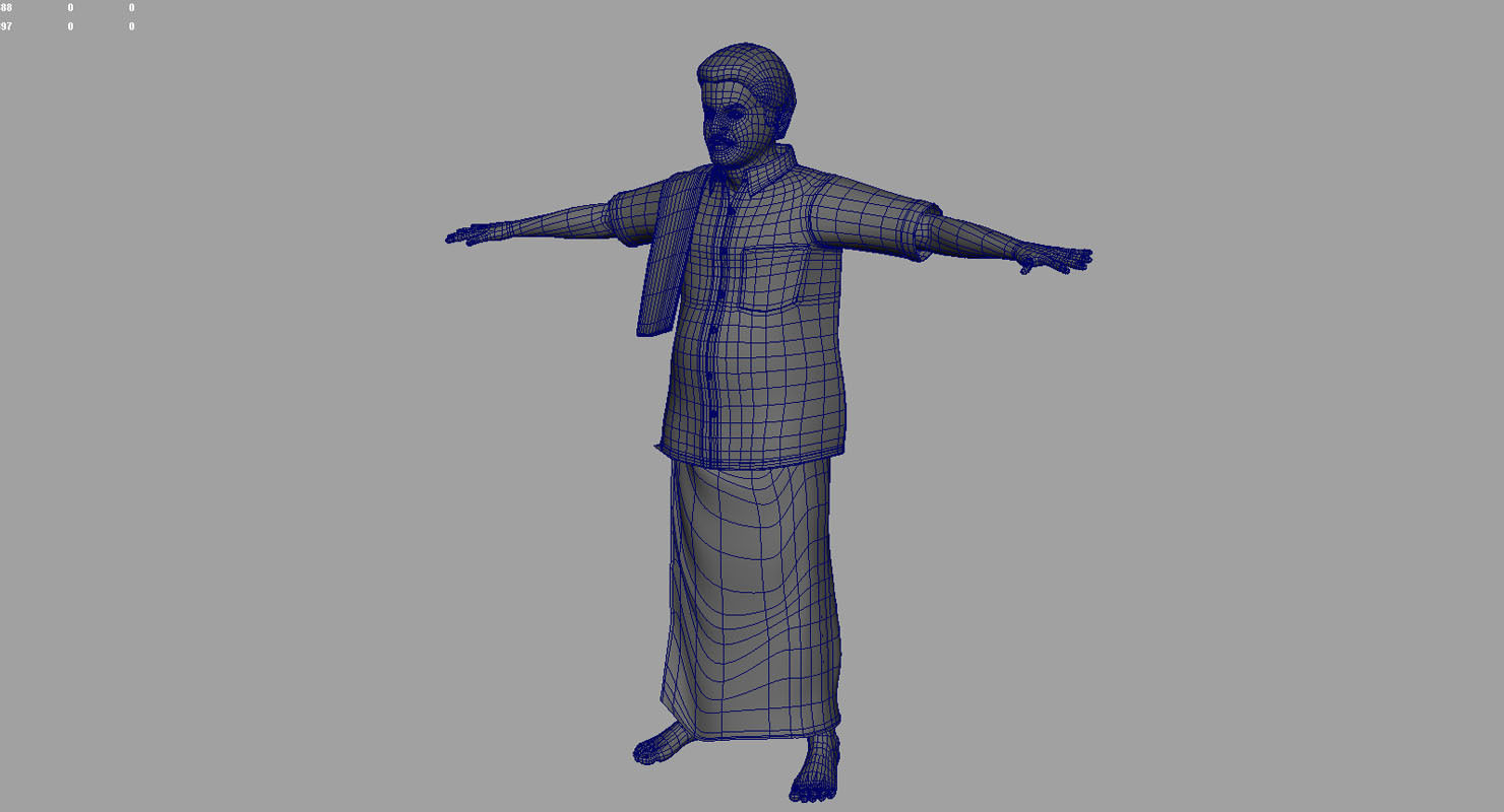 traditional dress man final  3d model 3D model_5