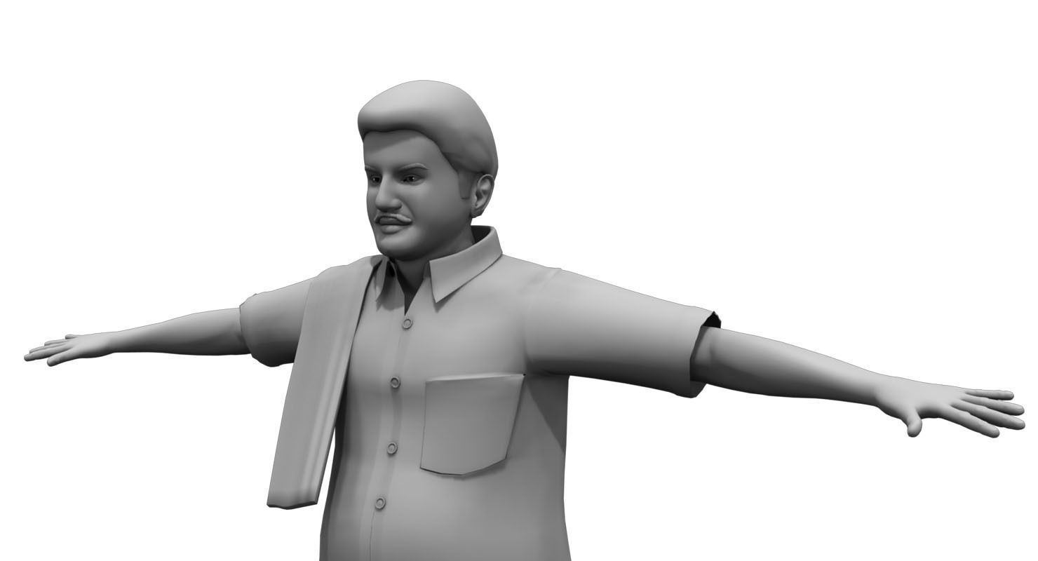 traditional dress man final  3d model 3D model_2