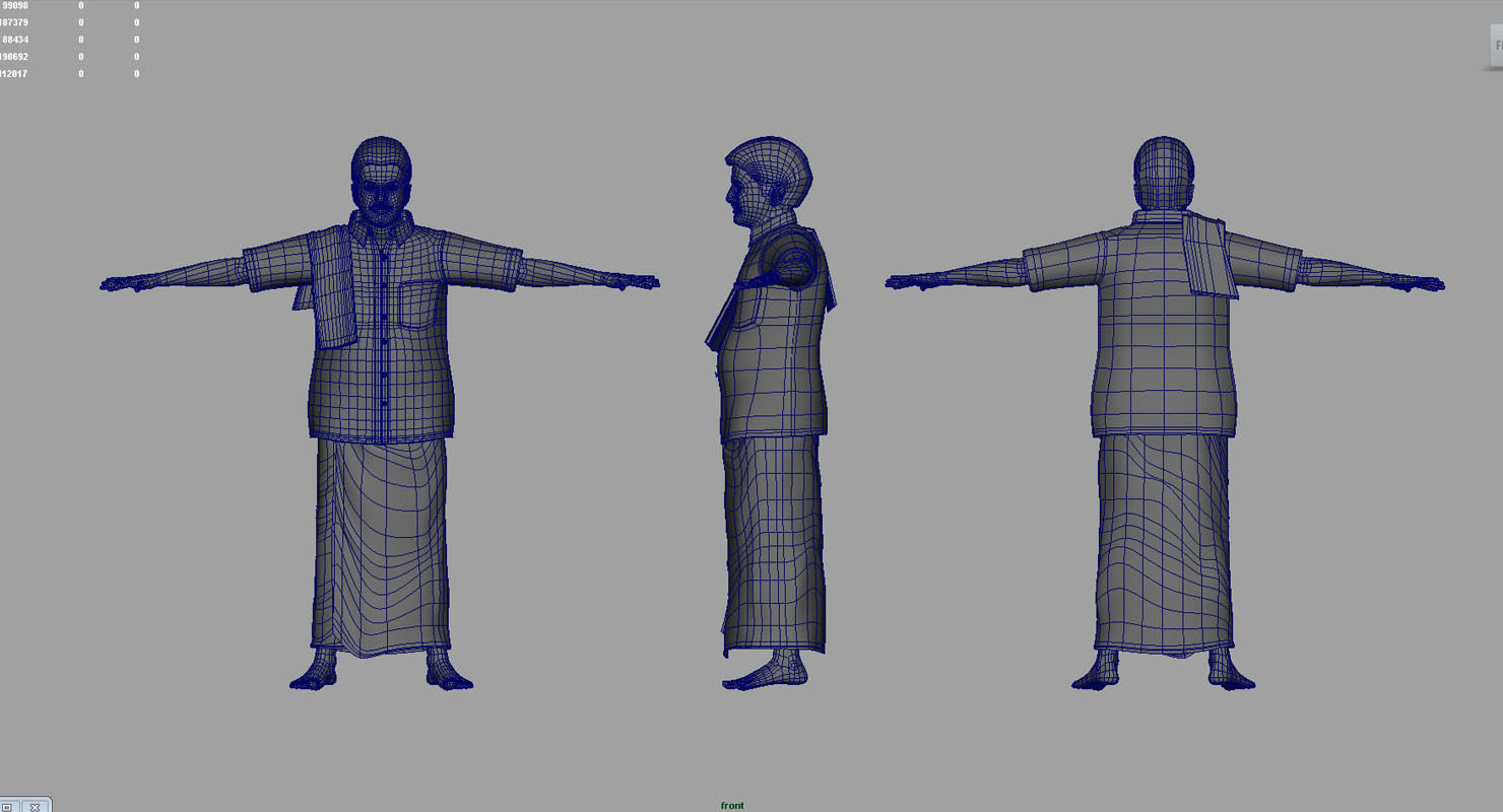 traditional dress man final  3d model 3D model_4