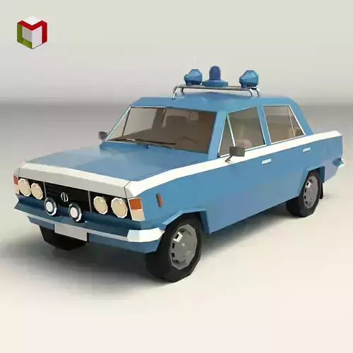 Low Poly Police Car 05