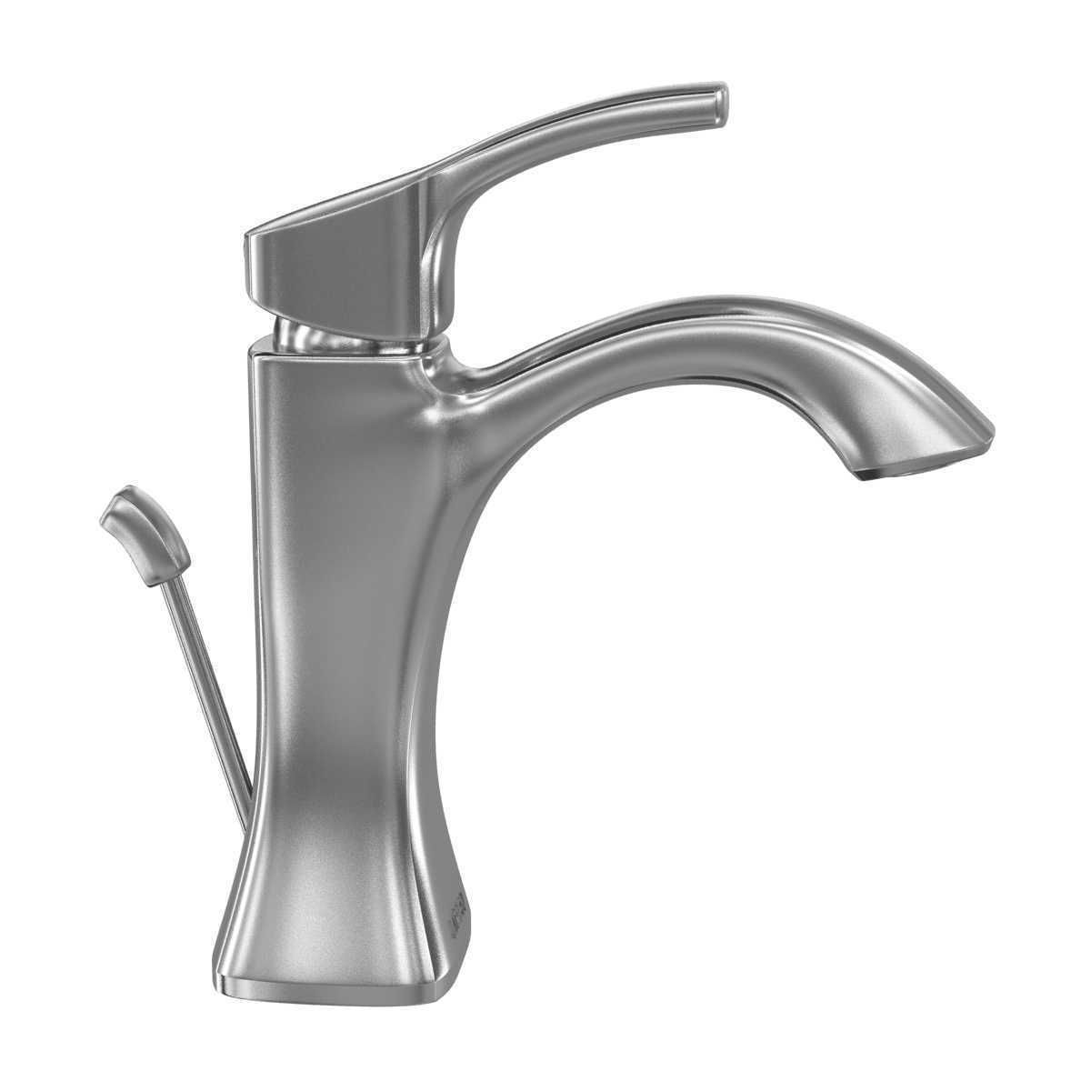 Moen Voss Chrome One-Handle High Arc Bathroom Faucet 3D model_4