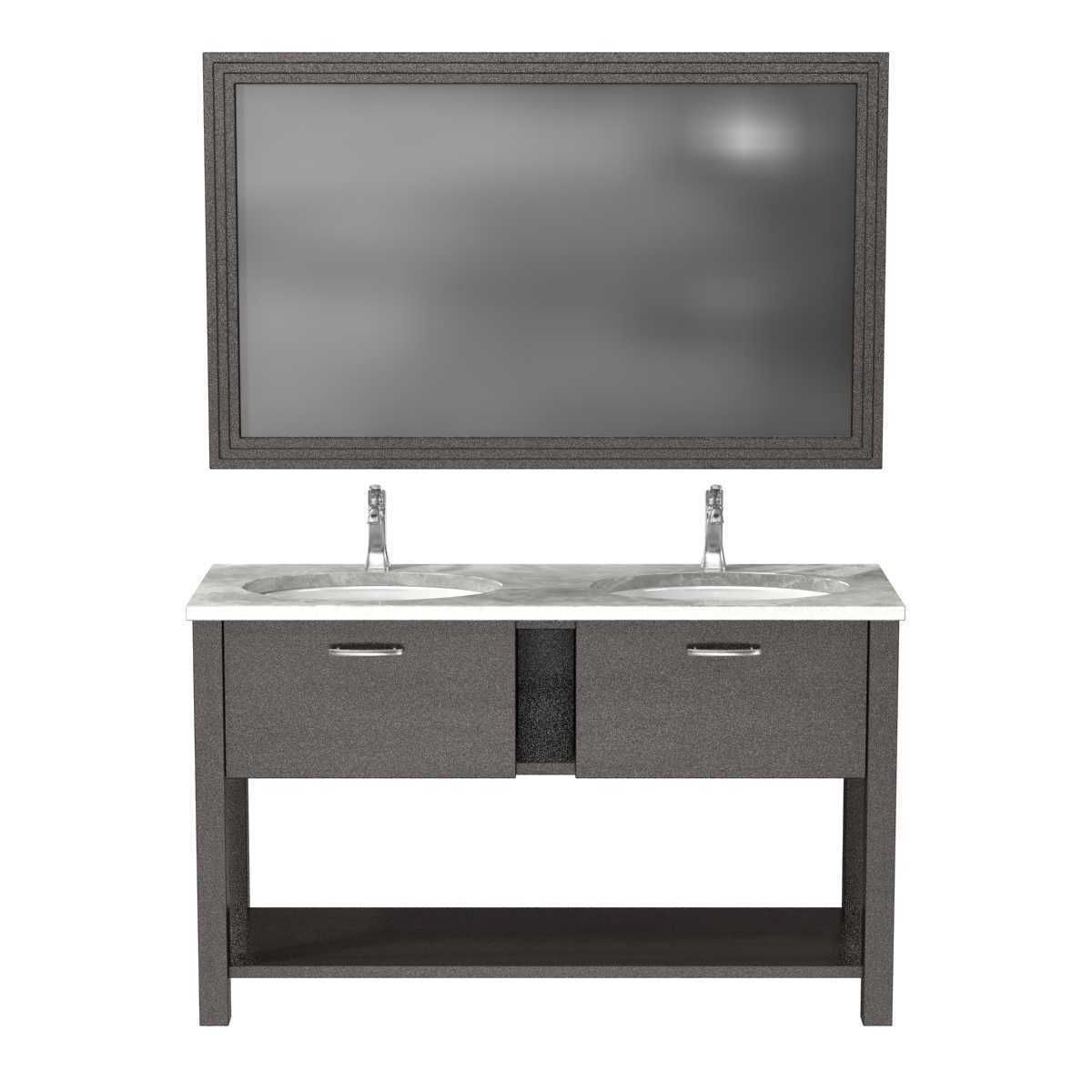 Moen Voss Chrome One-Handle High Arc Bathroom Faucet 3D model_1