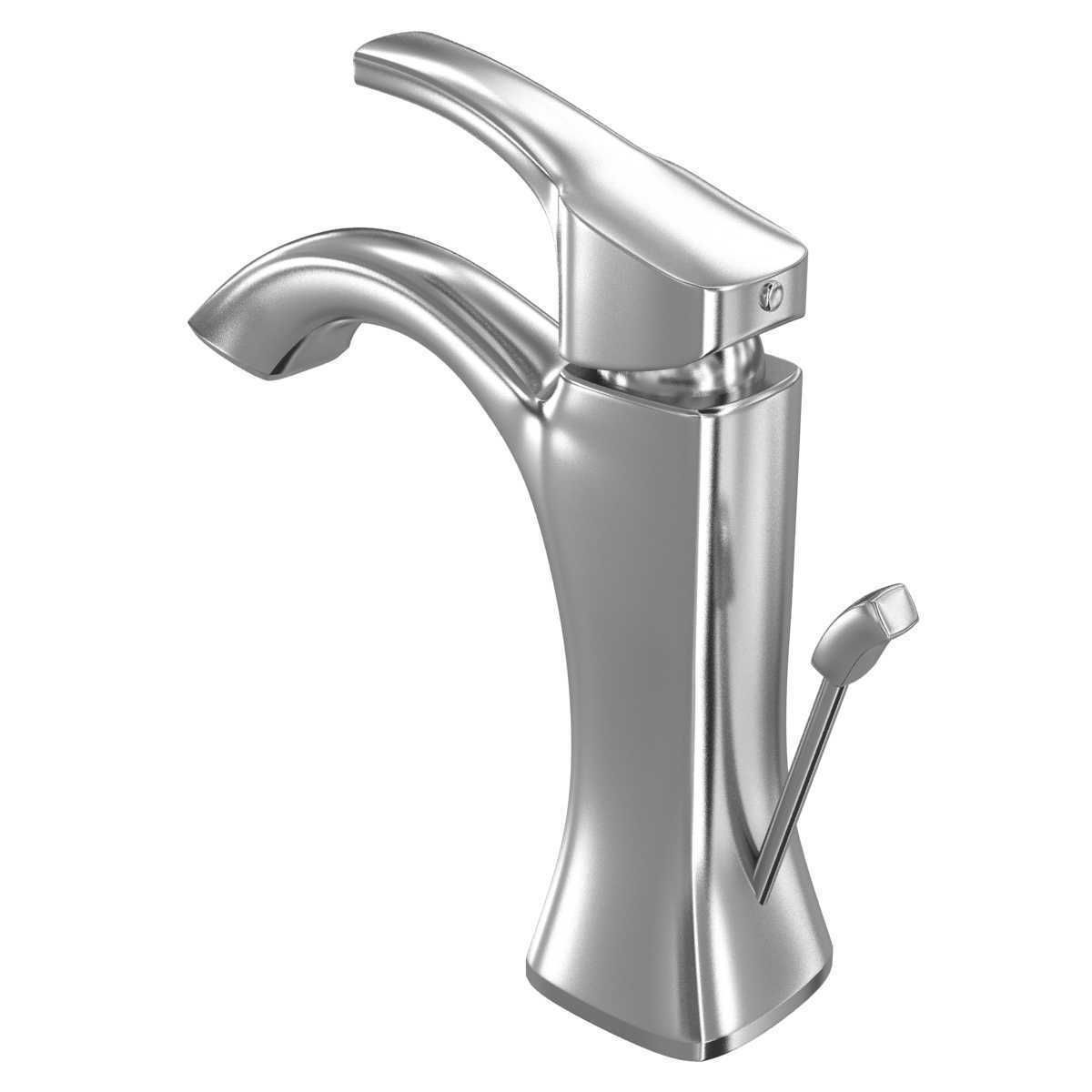 Moen Voss Chrome One-Handle High Arc Bathroom Faucet 3D model_2