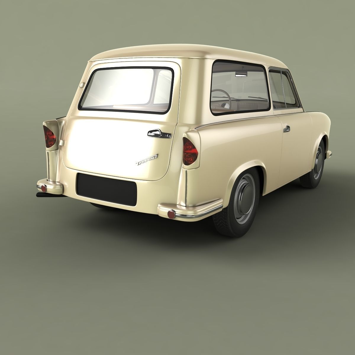 Trabant P50 Kombi 3D model_2