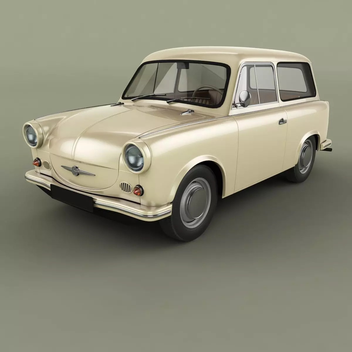 Trabant P50 Kombi 3D model_0