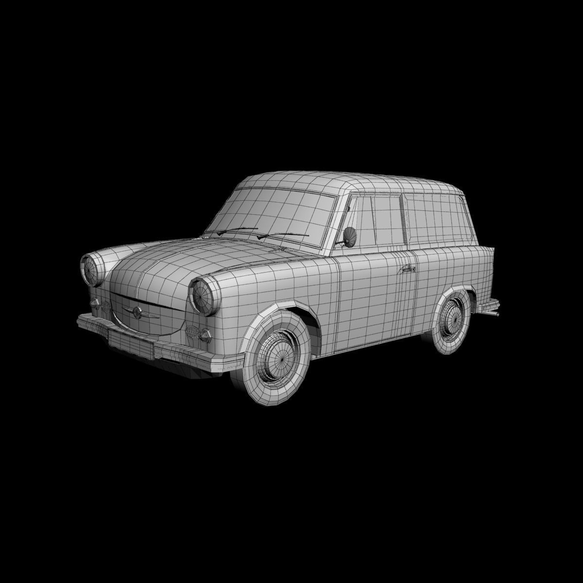 Trabant P50 Kombi 3D model_13