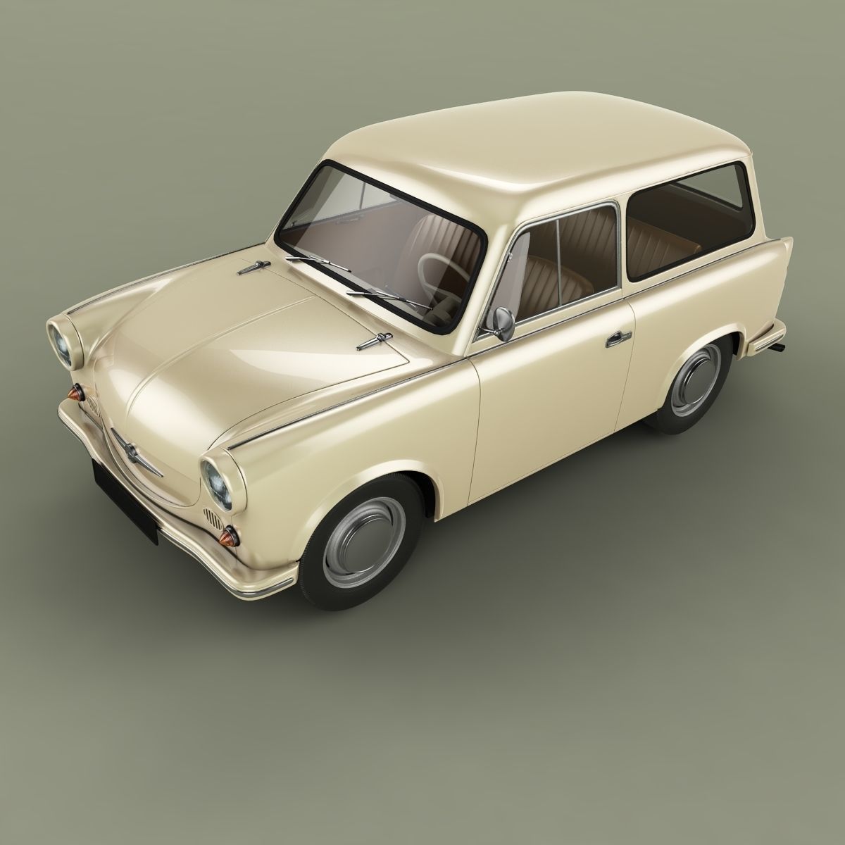 Trabant P50 Kombi 3D model_5
