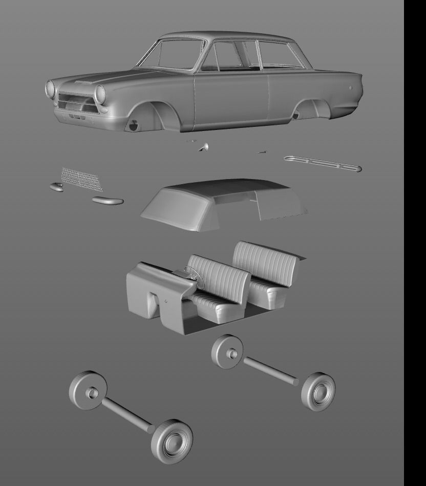 CORTINA LOTUS MK1 1963 3D print model_3