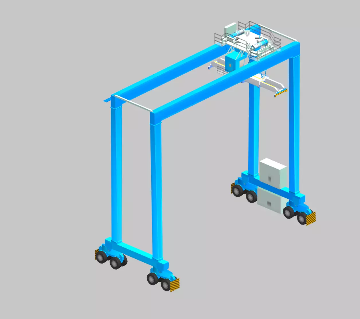 RTG Crane - Rubber Tyred Gantry Crane Low-poly 3D model