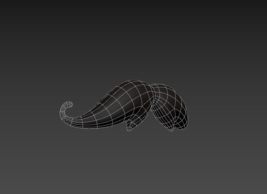 Mustache 08 Low-poly 3D model_17