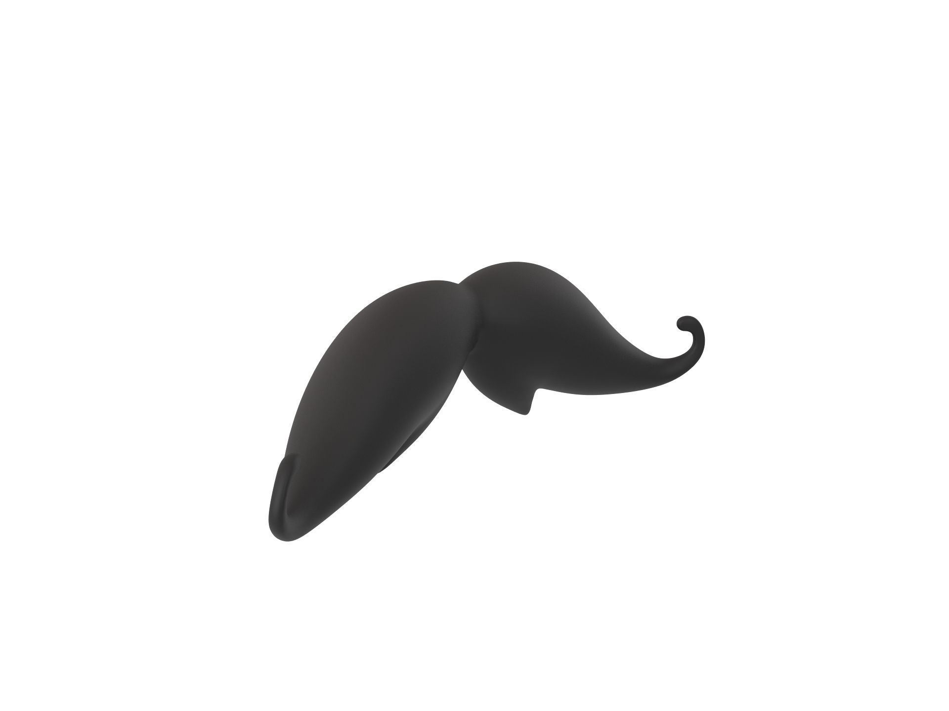 Mustache 08 Low-poly 3D model_3