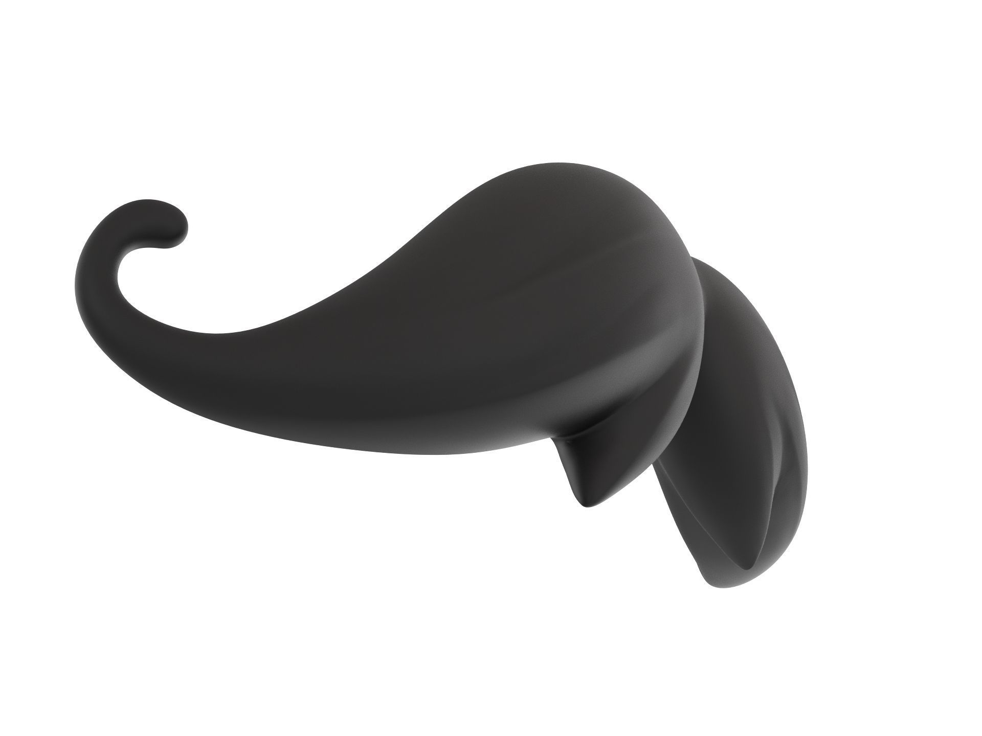 Mustache 08 Low-poly 3D model_6