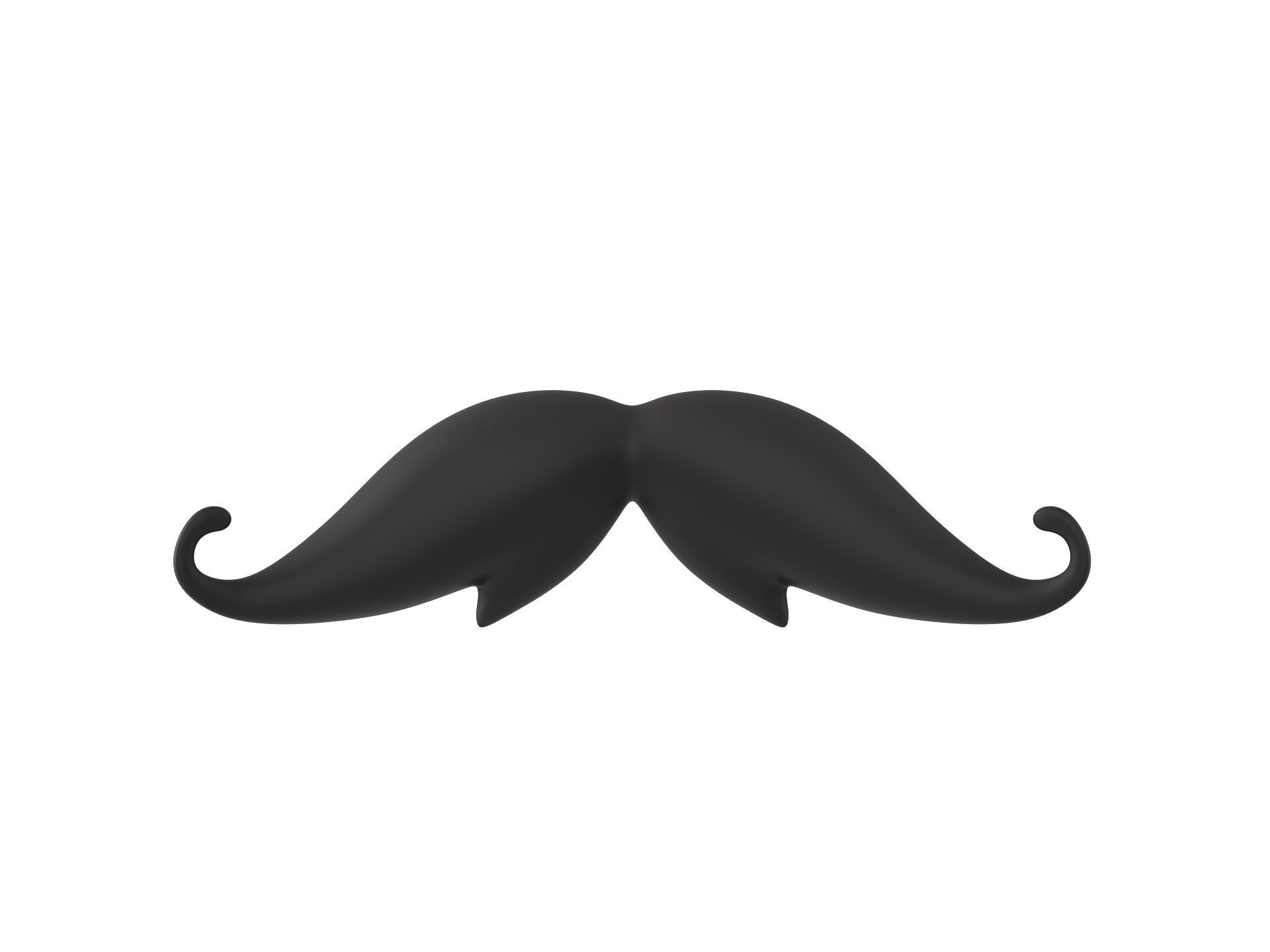 Mustache 08 Low-poly 3D model_4