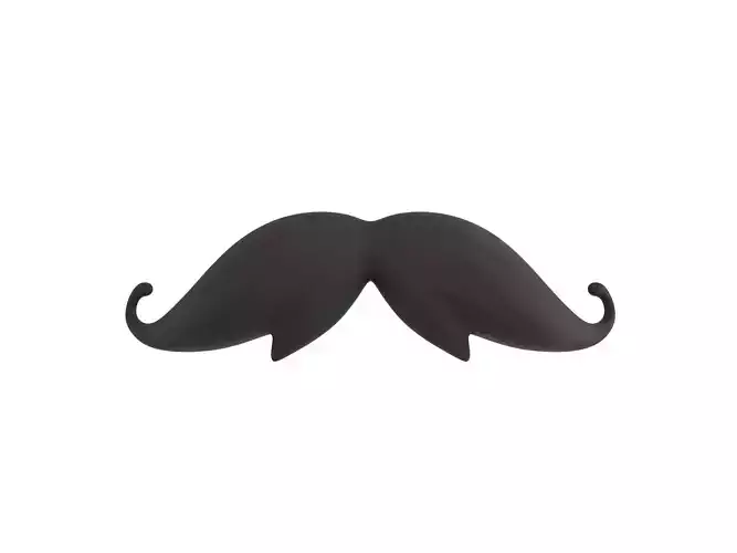 Mustache 08 Low-poly 3D model