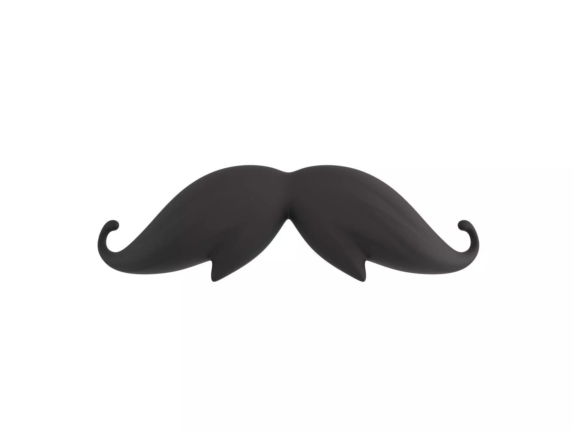 Mustache 08 Low-poly 3D model_0