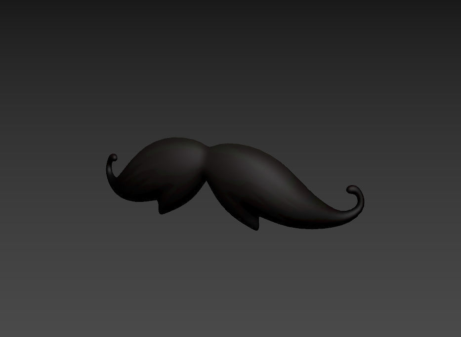 Mustache 08 Low-poly 3D model_14