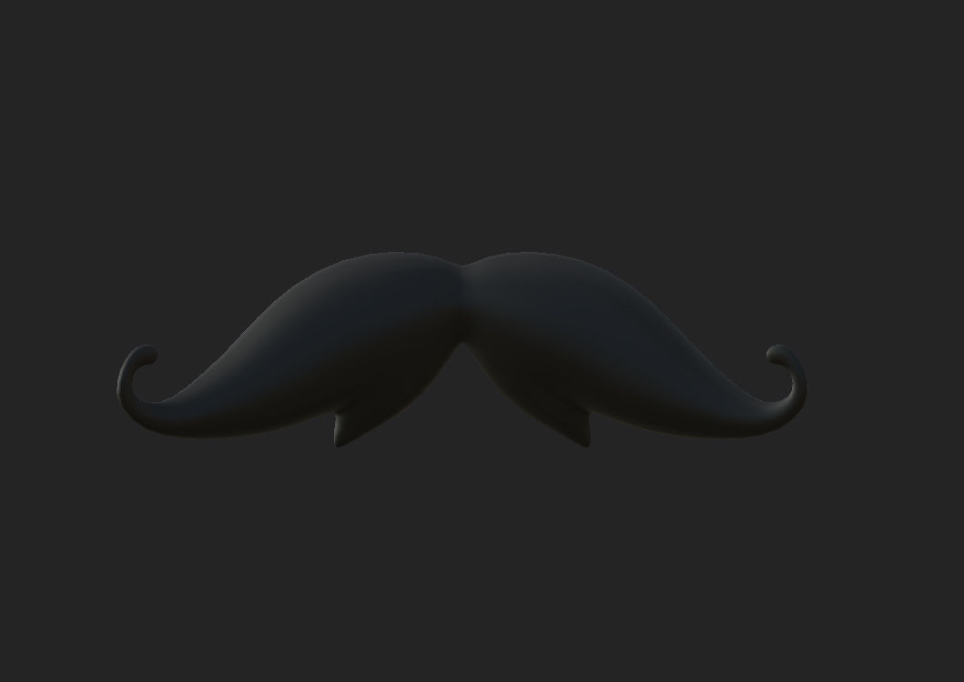 Mustache 08 Low-poly 3D model_11