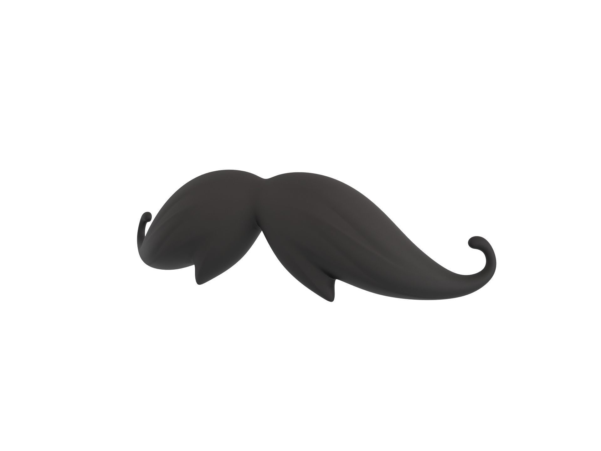 Mustache 08 Low-poly 3D model_1