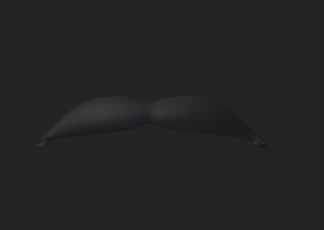 Mustache 08 Low-poly 3D model_12
