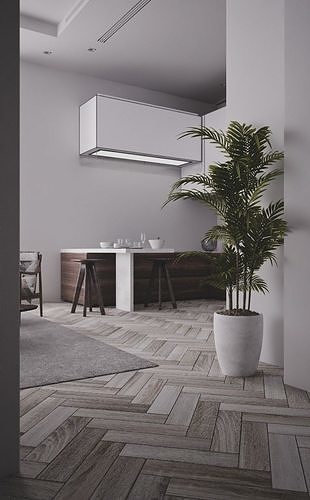 Simple Interior 2 - Vray Render 3D model 5