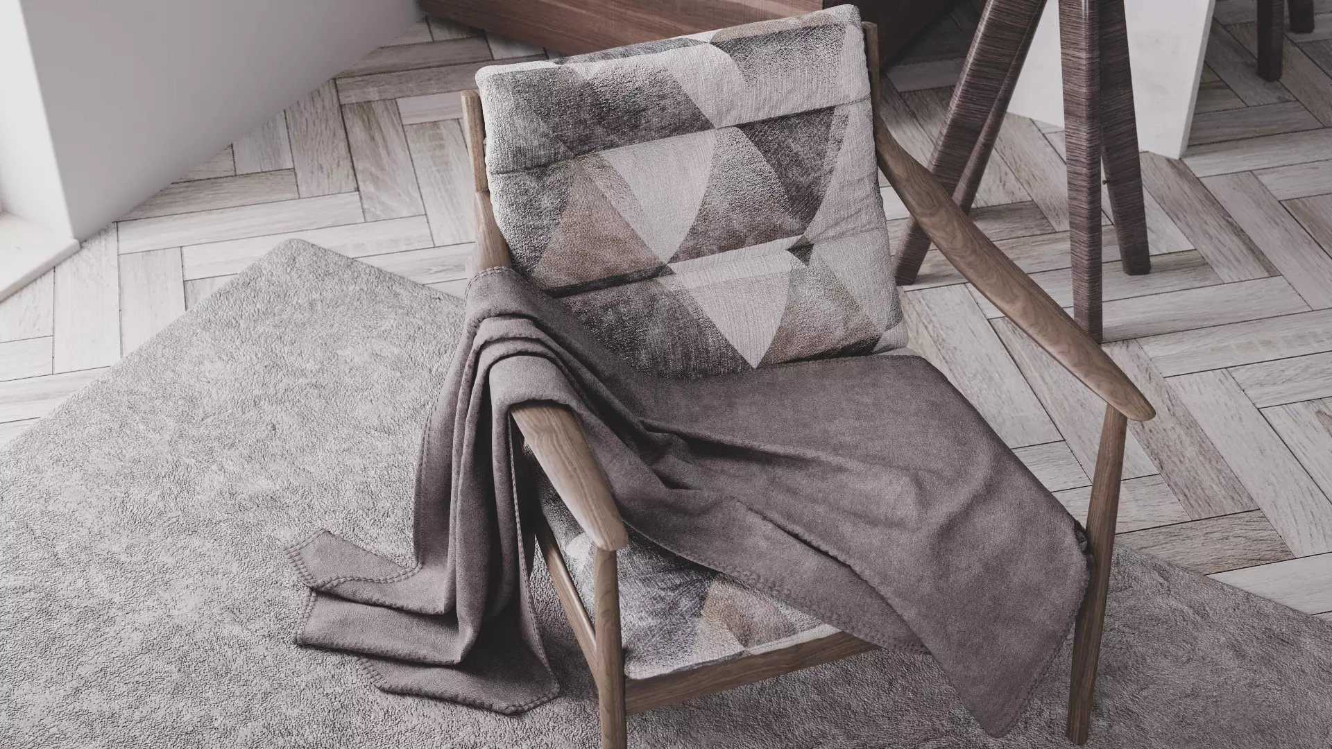 Simple Interior 2 - Vray Render 3D model_0