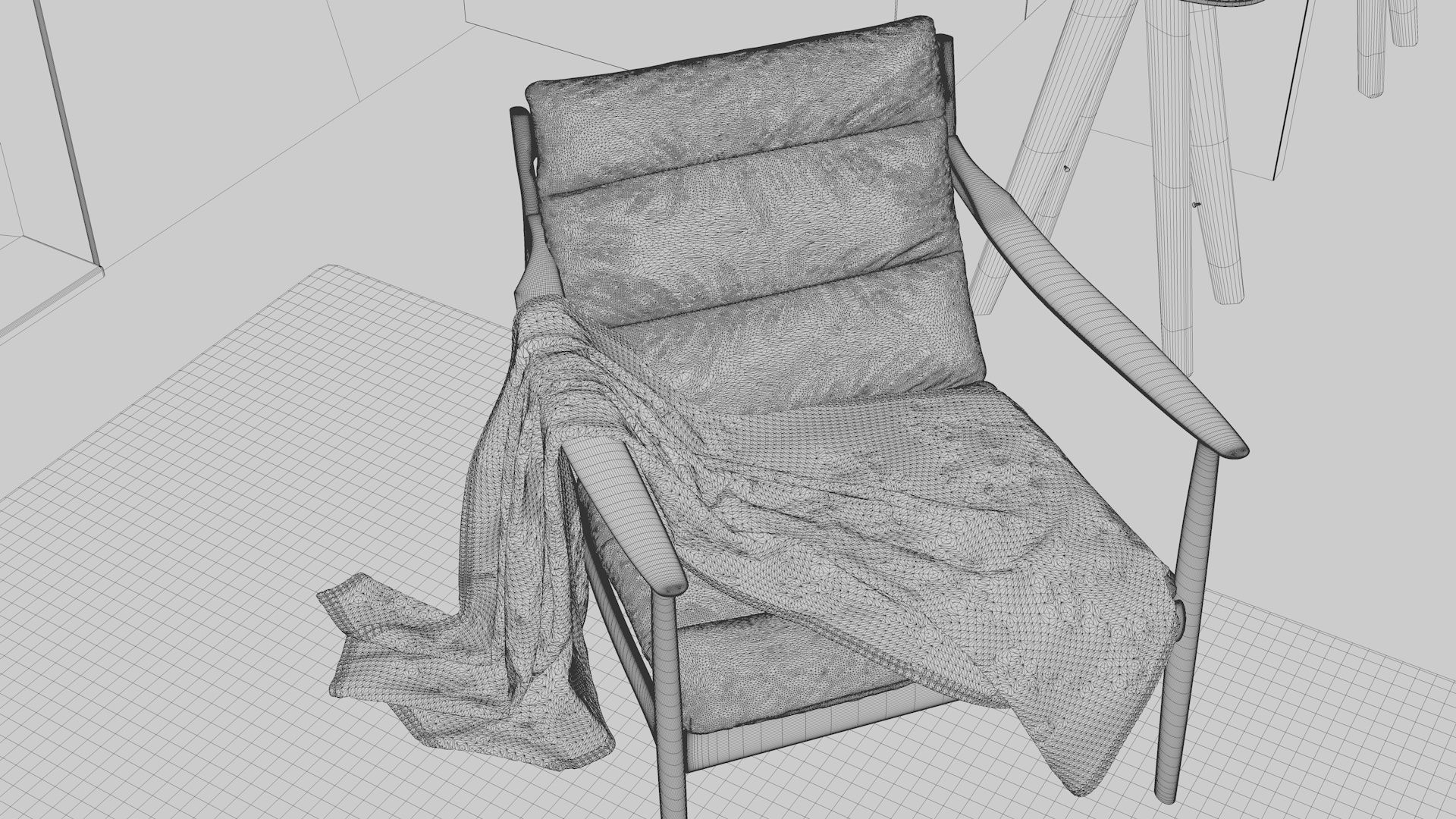 Simple Interior 2 - Vray Render 3D model_17