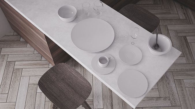 Simple Interior 2 - Vray Render 3D model 6