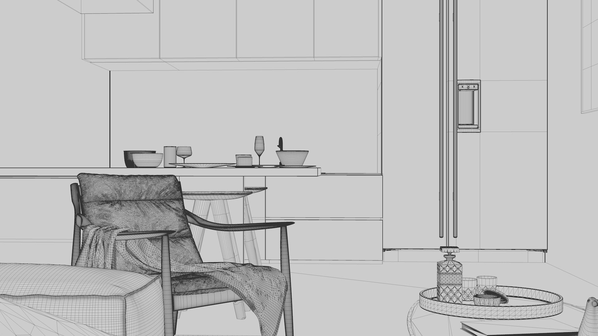 Simple Interior 2 - Vray Render 3D model_10