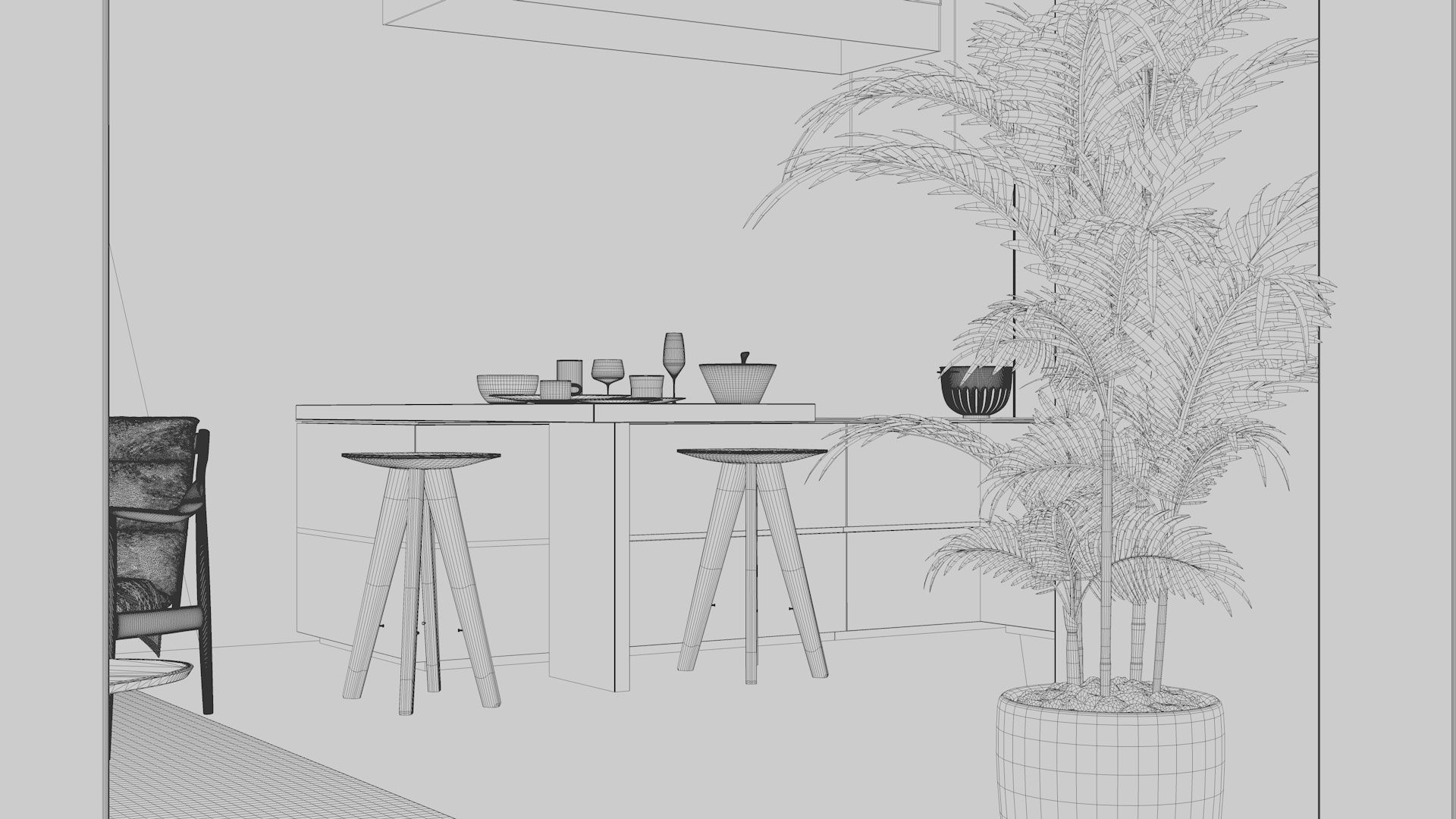 Simple Interior 2 - Vray Render 3D model_11