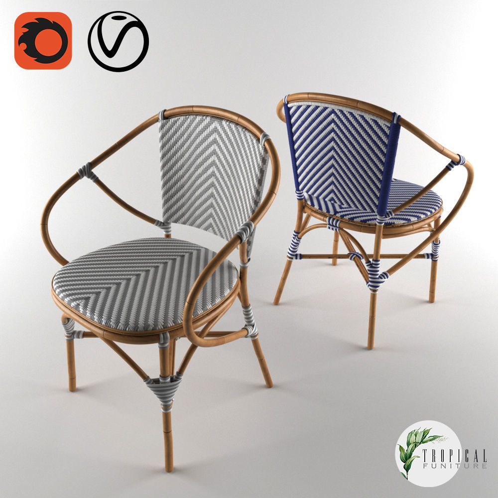 TROPICAL - Pearl Bistro Chair 3D model_1