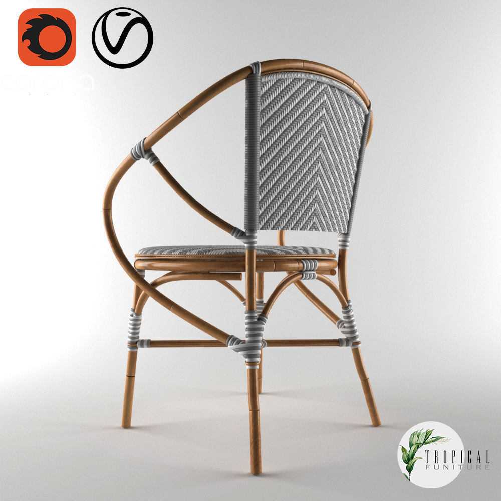 TROPICAL - Pearl Bistro Chair 3D model_2