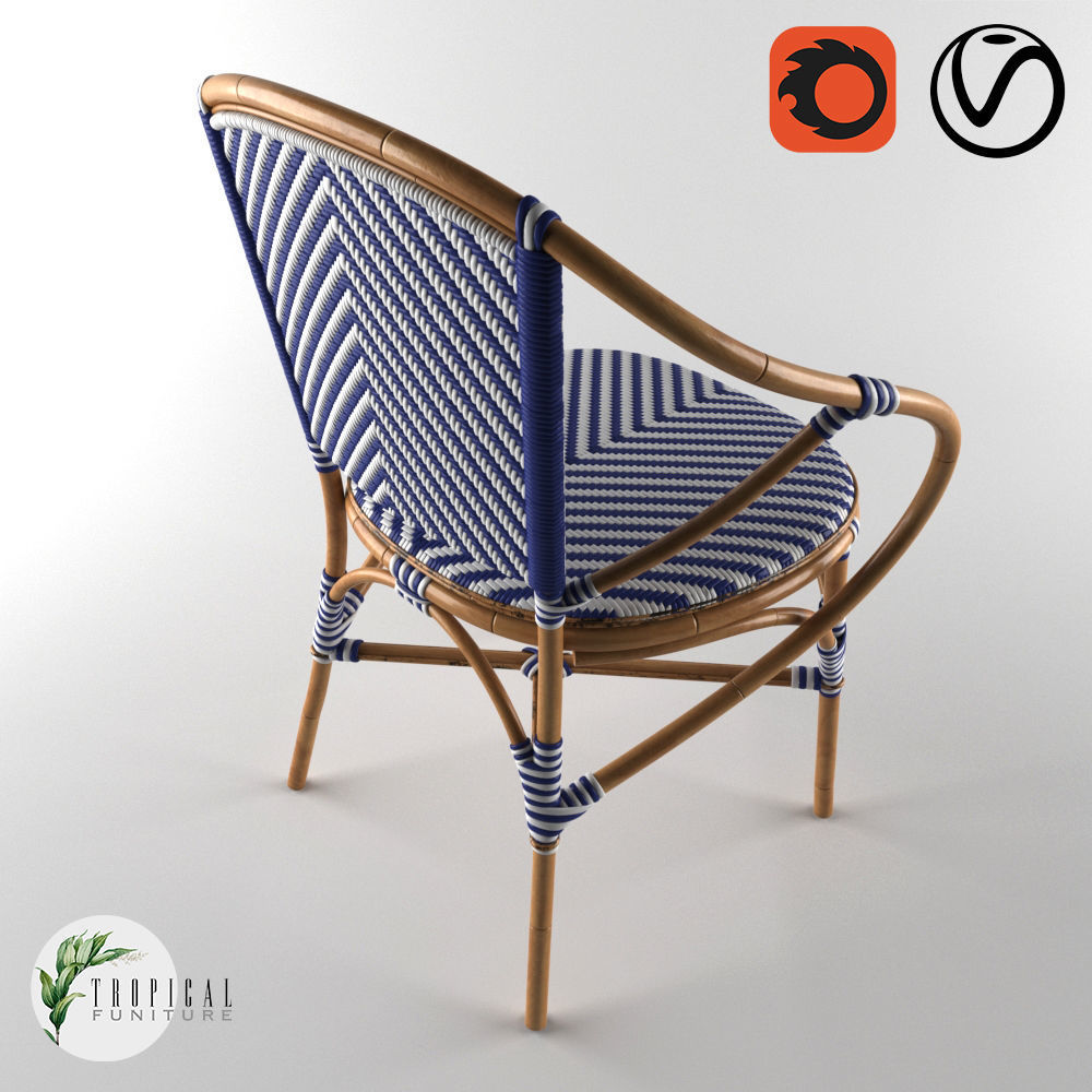 TROPICAL - Pearl Bistro Chair 3D model_4