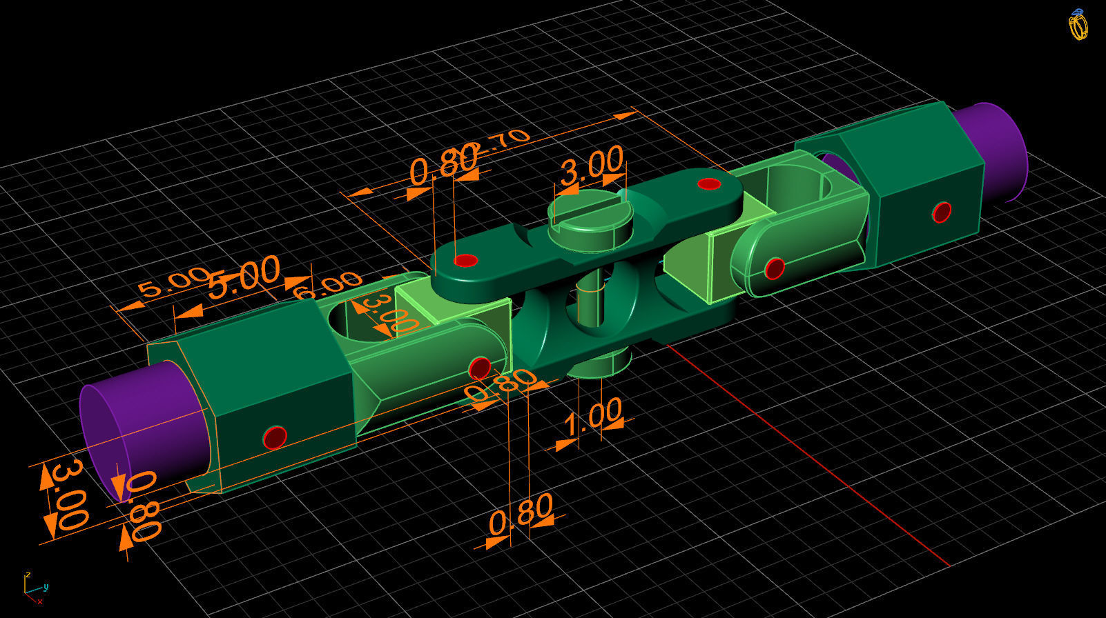 4mm thick link 3D print model_2