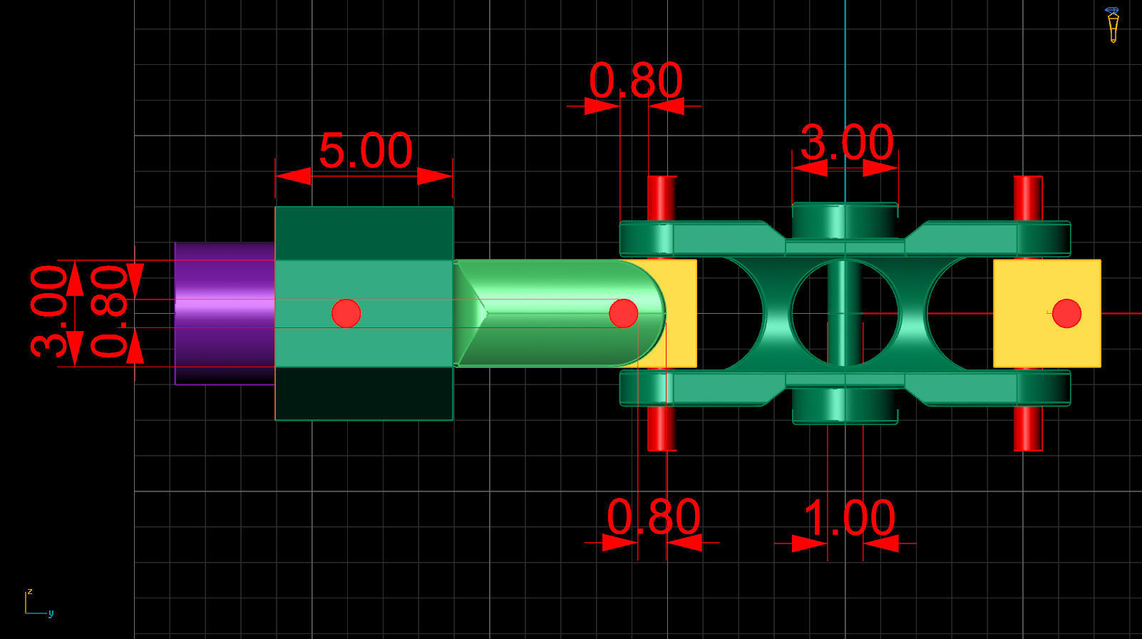 4mm thick link 3D print model_1