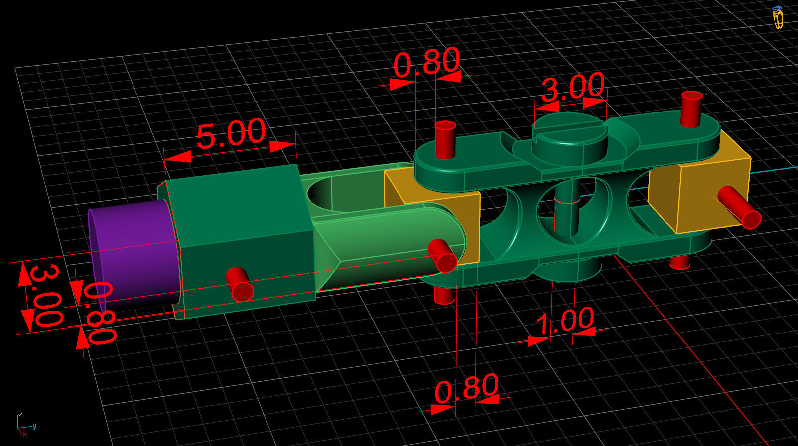 4mm thick link 3D print model_5