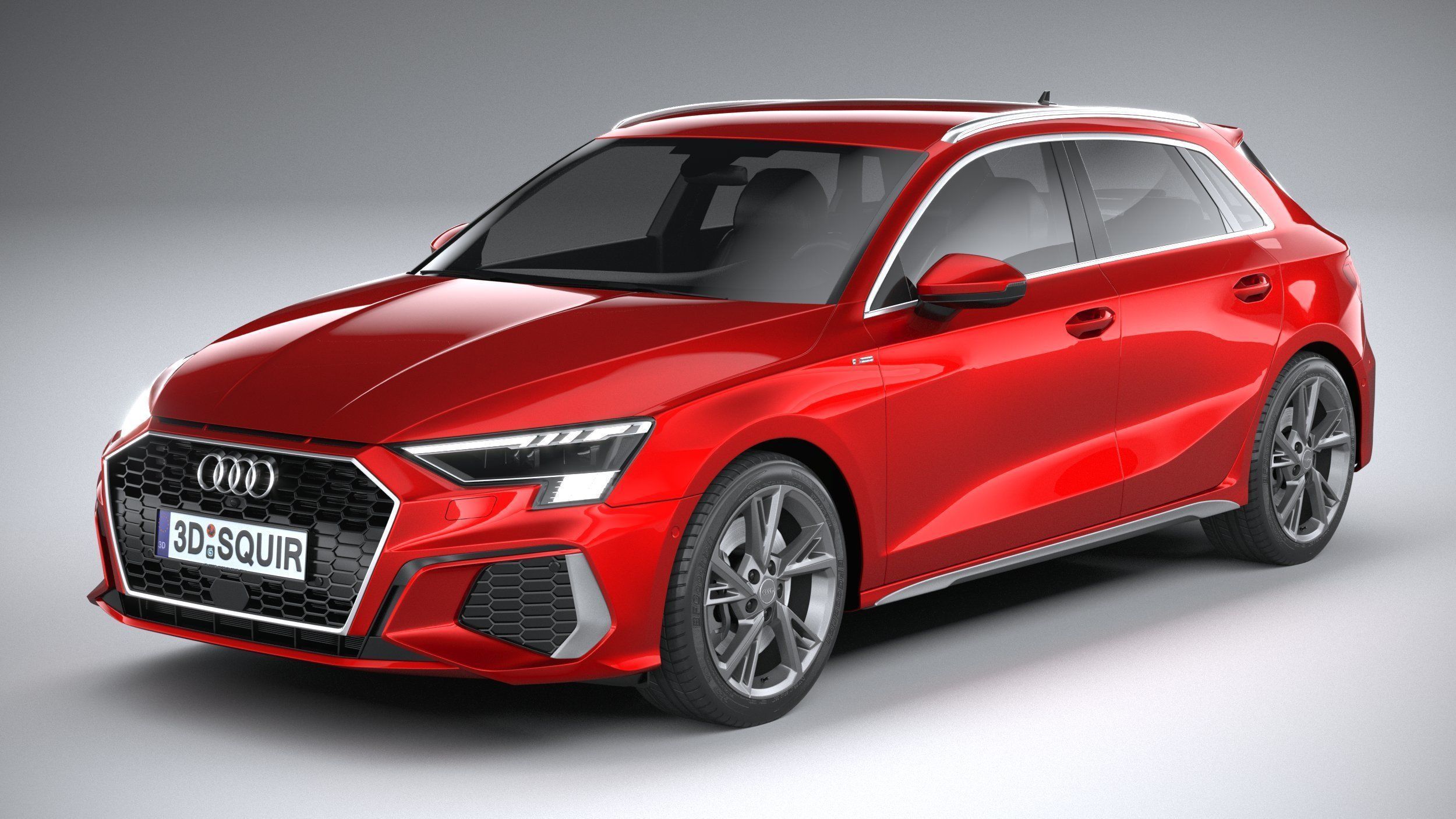 Audi A3 S-Line 2021 3D model_1