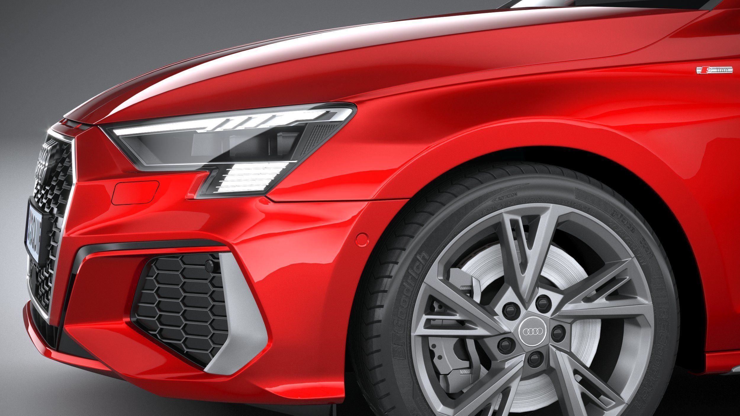 Audi A3 S-Line 2021 3D model_3