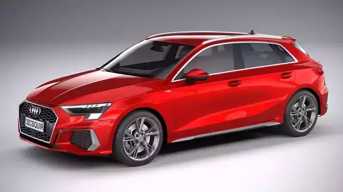 Audi A3 S-Line 2021 3D model