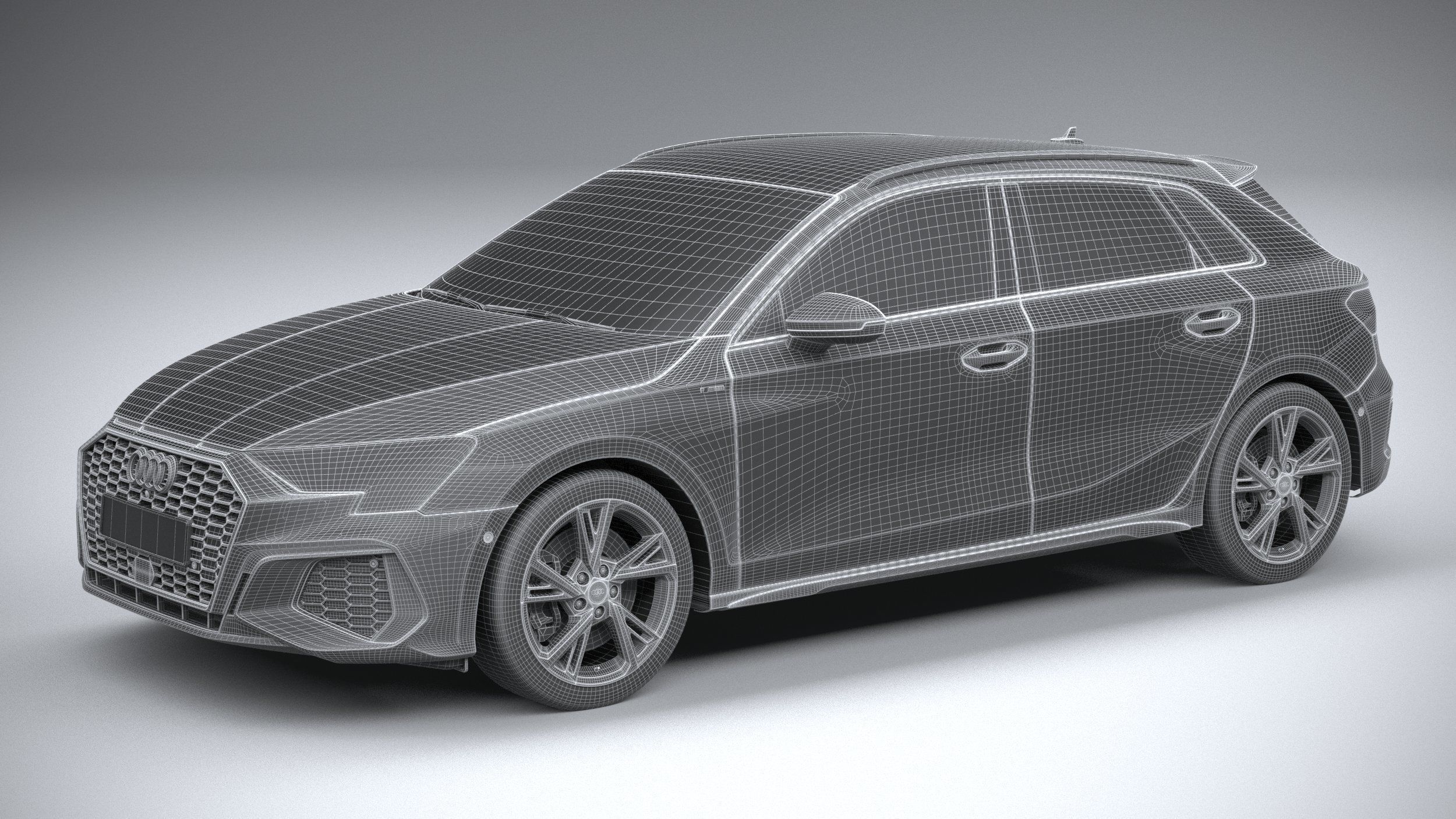 Audi A3 S-Line 2021 3D model_26