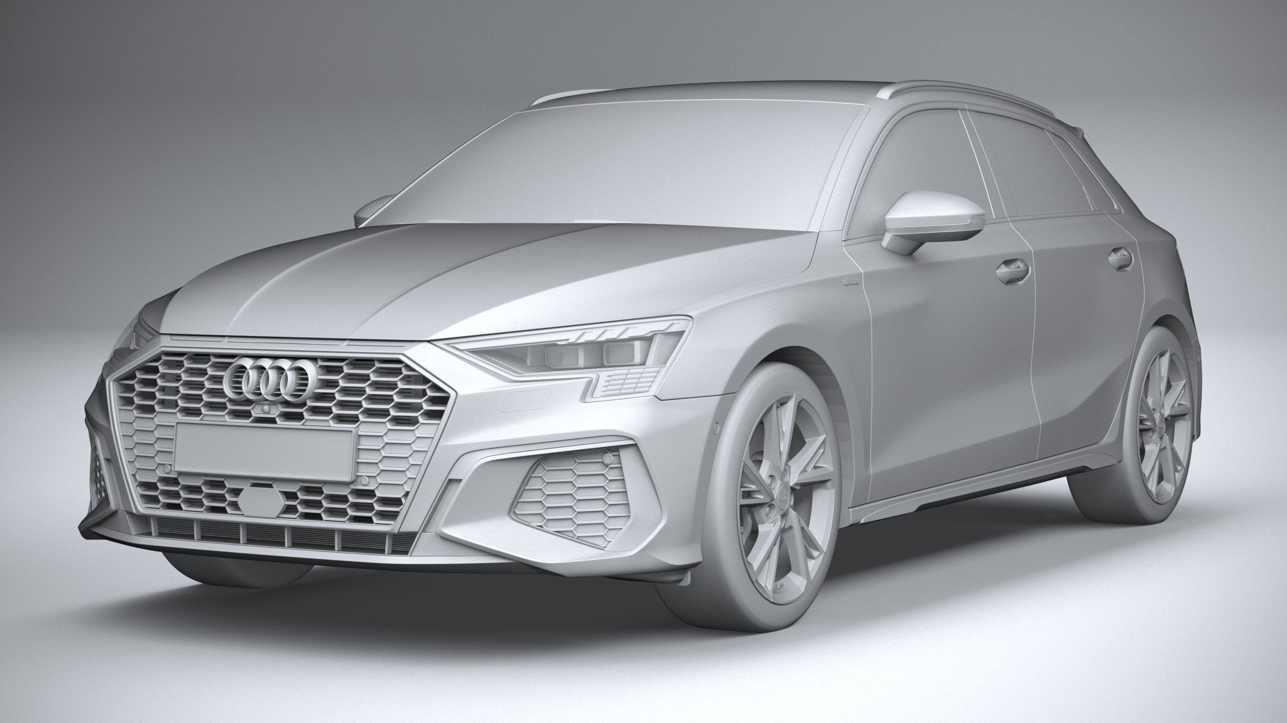 Audi A3 S-Line 2021 3D model_20
