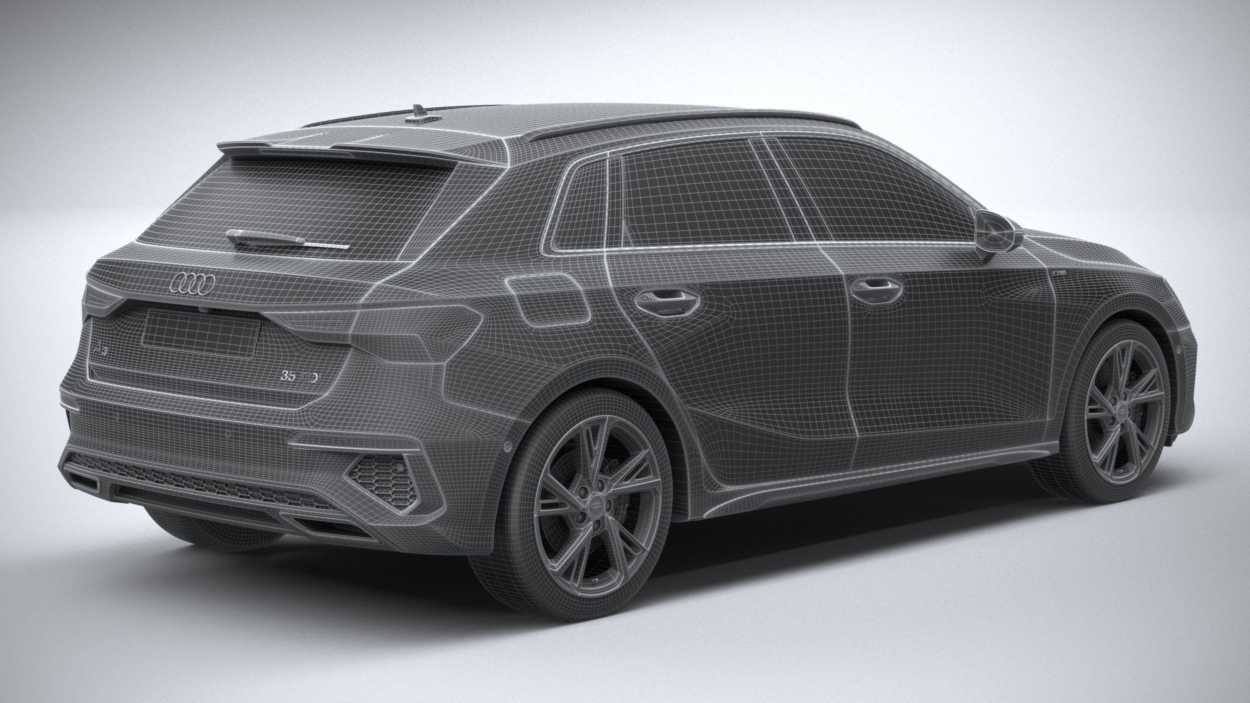 Audi A3 S-Line 2021 3D model_27