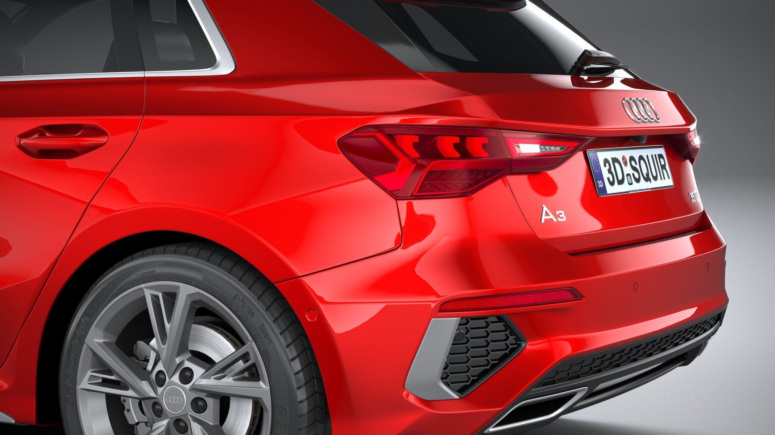 Audi A3 S-Line 2021 3D model_6