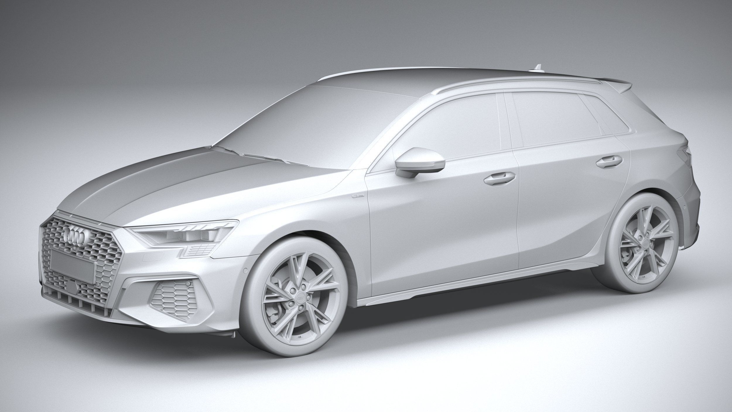 Audi A3 S-Line 2021 3D model_19
