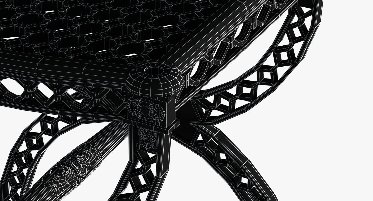 Restoration Hardware  FRENCH FILIGREE STOOL 3D model_8