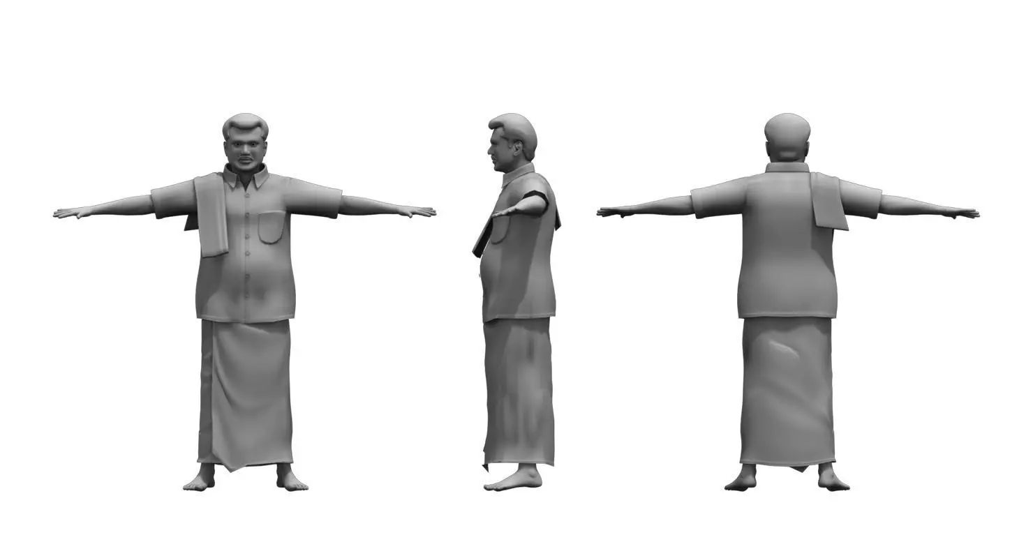 traditional dress man final2 3d model 3D model_0